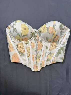 Steps New York Floral Corset Top Size S